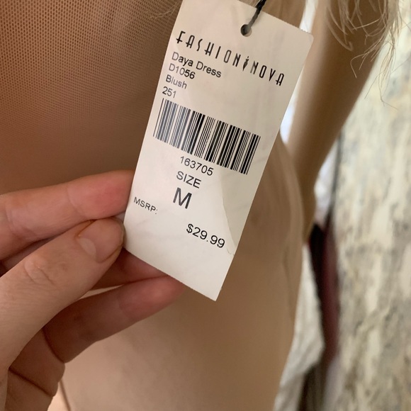 GORGEOUS rose pink dress with cross satin detail ** NEW NEVER WORN WITH TAGS ** - Picture 4 of 5